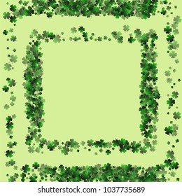 Clover is a confetti which consist of many isolated elements. Stylish and beautiful clover. Can be used as poster, border, background, wallpaper, card and etc