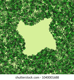 Clover is a confetti which consist of many isolated elements. Stylish and beautiful clover. Can be used as poster, border, background, wallpaper, card and etc