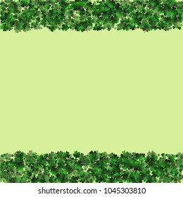 Clover is a confetti which consist of many isolated elements. Stylish and beautiful clover. Can be used as poster, border, background, wallpaper, card and etc