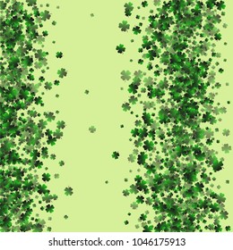 Clover is a confetti which consist of many isolated elements. Stylish and beautiful clover. Can be used as poster, border, background, wallpaper, card and etc