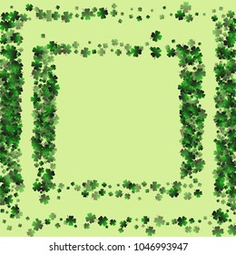 Clover is a confetti which consist of many isolated elements. Stylish and beautiful clover. Can be used as poster, border, background, wallpaper, card and etc