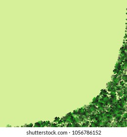 Clover is a confetti which consist of many isolated elements. Stylish and beautiful clover. Can be used as poster, border, background, wallpaper, card and etc