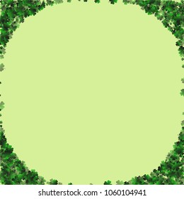 Clover is a confetti which consist of many isolated elements. Stylish and beautiful clover. Can be used as poster, border, background, wallpaper, card and etc