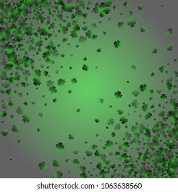 Clover is a confetti which consist of many isolated elements. Stylish and beautiful clover. Can be used as poster, border, background, wallpaper, card and etc