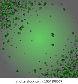 Clover is a confetti which consist of many isolated elements. Stylish and beautiful clover. Can be used as poster, border, background, wallpaper, card and etc
