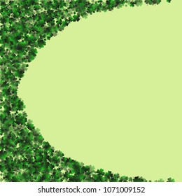 Clover is a confetti which consist of many isolated elements. Stylish and beautiful clover. Can be used as poster, border, background, wallpaper, card and etc