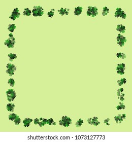 Clover is a confetti which consist of many isolated elements. Stylish and beautiful clover. Can be used as poster, border, background, wallpaper, card and etc