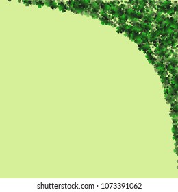 Clover is a confetti which consist of many isolated elements. Stylish and beautiful clover. Can be used as poster, border, background, wallpaper, card and etc