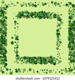 Clover is a confetti which consist of many isolated elements. Stylish and beautiful clover. Can be used as poster, border, background, wallpaper, card and etc