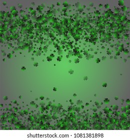 Clover is a confetti which consist of many isolated elements. Stylish and beautiful clover. Can be used as poster, border, background, wallpaper, card and etc