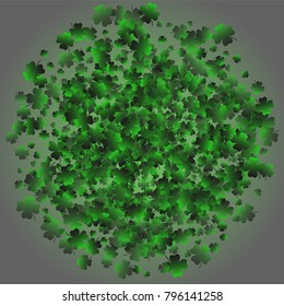 Clover is a confetti which consist of many isolated elements. Stylish and beautiful clover. Can be used as poster, border, background, wallpaper, card and etc