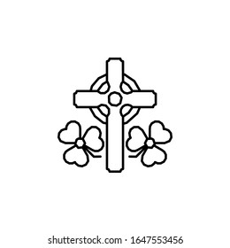Clover, cross icon. Simple line, outline vector elements of Patrick's day icons for ui and ux, website or mobile application
