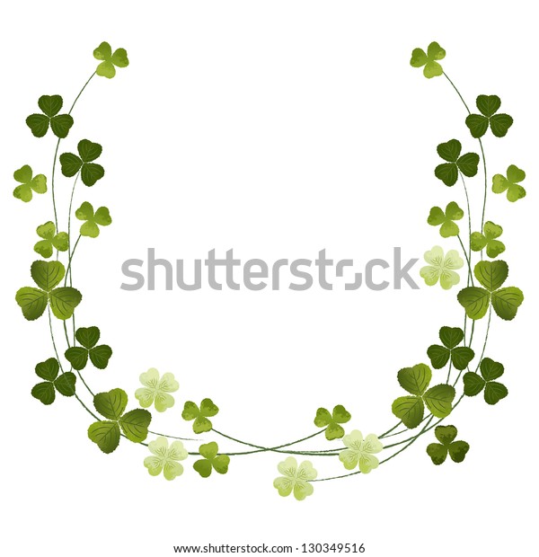 Clover Decoration Border Frame Stpatric Day Stock Vector (Royalty Free ...