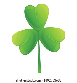 Clover decoration icon. Cartoon of clover decoration vector icon for web design isolated on white background
