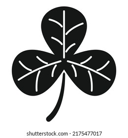 Clover decoration icon simple vector. Three leaf. Lucky day