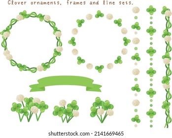 Clover decoration set (frame, line and insert)