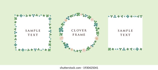 Conjunto de marcos decorativos de la curva (fondo verde)