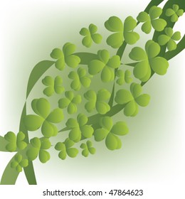 Clover design, background for St. Patrick