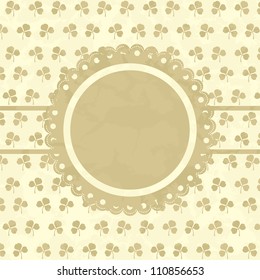 Clover design vintage frame. Vector illustration