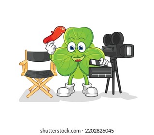 the clover director mascot. cartoon vector