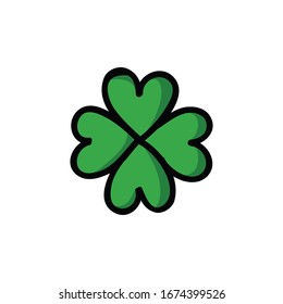 clover doodle icon, vector illustration