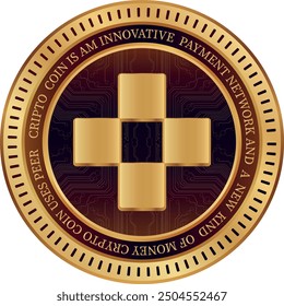 Ilustraciones de criptomonedas Clover Finance-CLV sobre fondo abstracto. Ilustraciones 3D.
