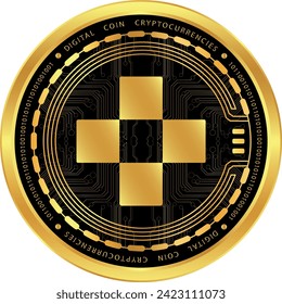 clover finance-clv virtual currency. vector illustrations. 3d illustration.