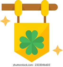 Clover Flag Icon image. Suitable for mobile application.