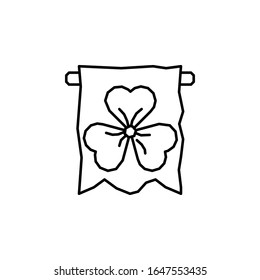 Clover, flag icon. Simple line, outline vector elements of Patrick's day icons for ui and ux, website or mobile application