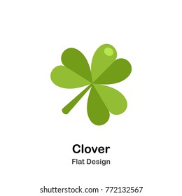 clover flat illustration icon