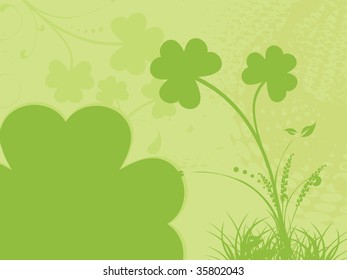 clover floral background for celebration