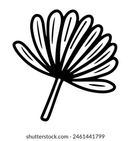 Clover flower bud doodle. Lawn plant. Blooming flora. Hand drawn vector sketch illustration.