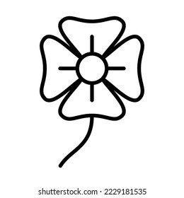 Clover, Flower Icon Logo Design Vector Template Illustration Sign And Symbol Pixels Perfect