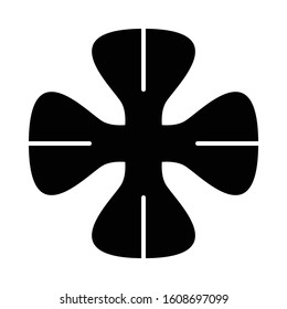 clover flower leaf vector icon or logo illustration on white background. Perfect use for website, pattern, design, etc.