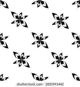 Clover flower leaves, ornament, background, pattern