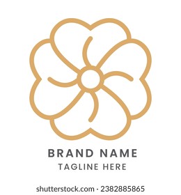 clover flower logo template design with modern style use for fashion and beauty brand  