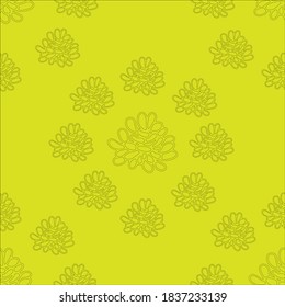 Clover flower on mustard background