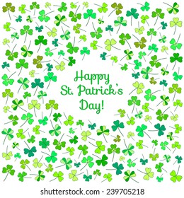 Clover flower postcard for Saint Patrick's day with place for your text