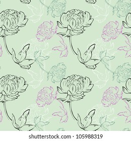 clover flower seamless pattern