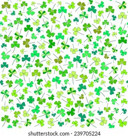 Clover flower seamless pattern for Saint Patrick's day