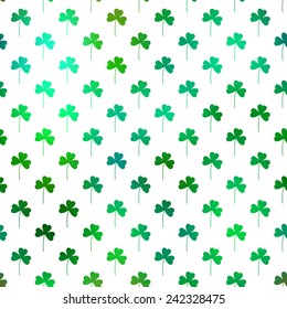 Clover flower seamless pattern for Saint Patrick's day