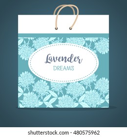 Clover flowers. A vector flower template for a paper package. Background. Corporate style