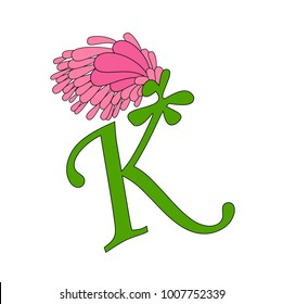 clover flowers. vector logo