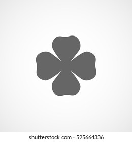 Clover Fortune Flat Icon On White Background