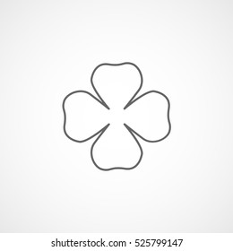 Clover Fortune Line Icon On White Background
