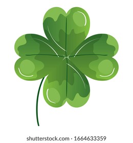 clover of four leafs isolated icon vector illustration designicon