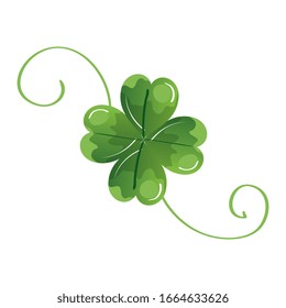 clover of four leafs isolated icon vector illustration designicon