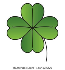 clover of four leafs isolated icon vector illustration designicon