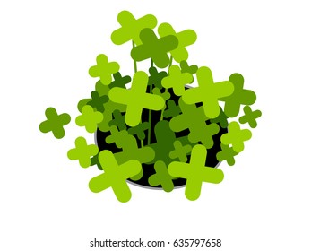 Clover of four leaves.