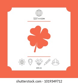 Clover with four leaves. Element for your design